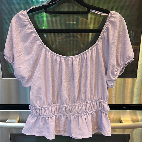 Pink Rose Purple Blouse with Elegant Design - Picture 4 of 4